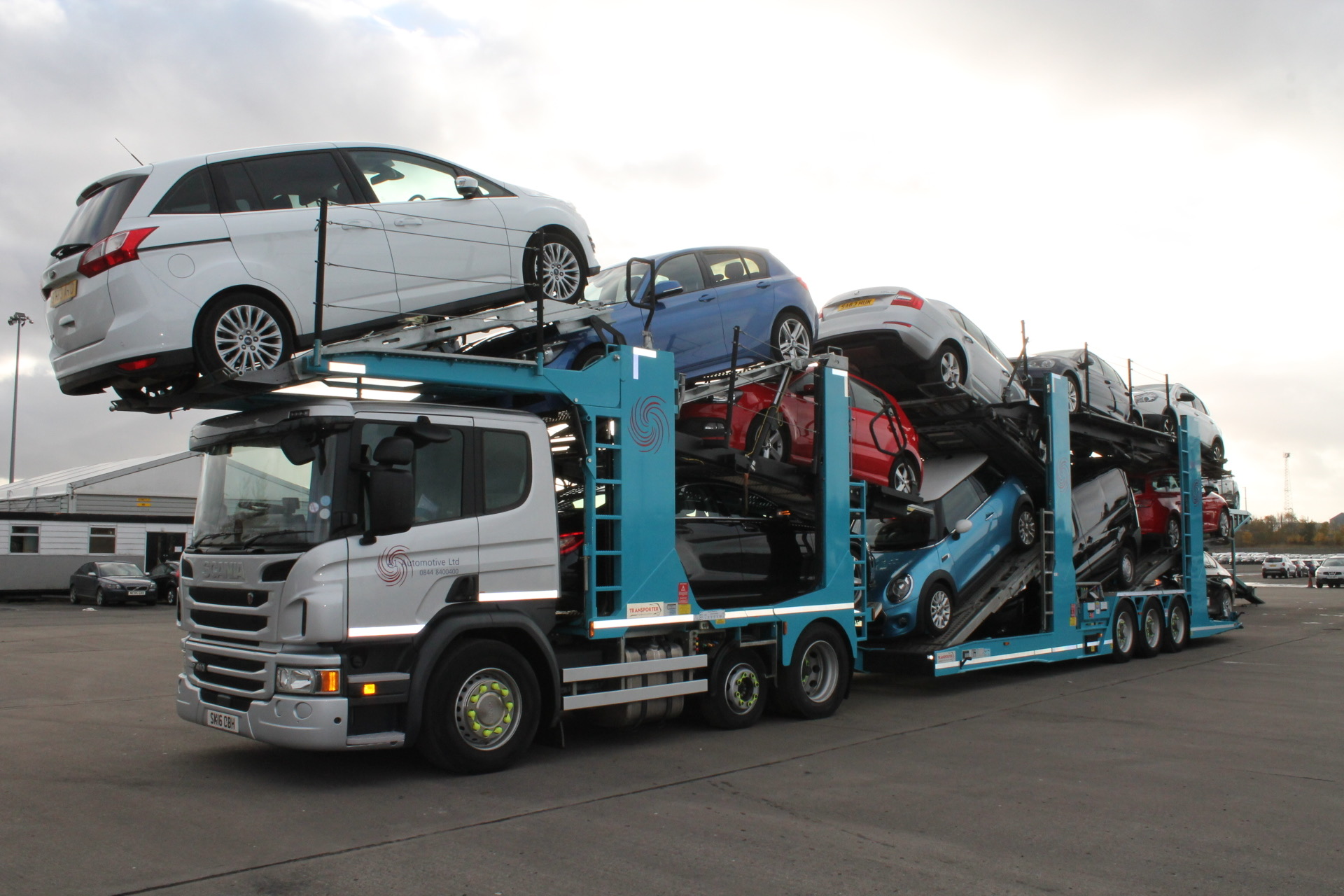 New vehicles prepared and ready for delivery