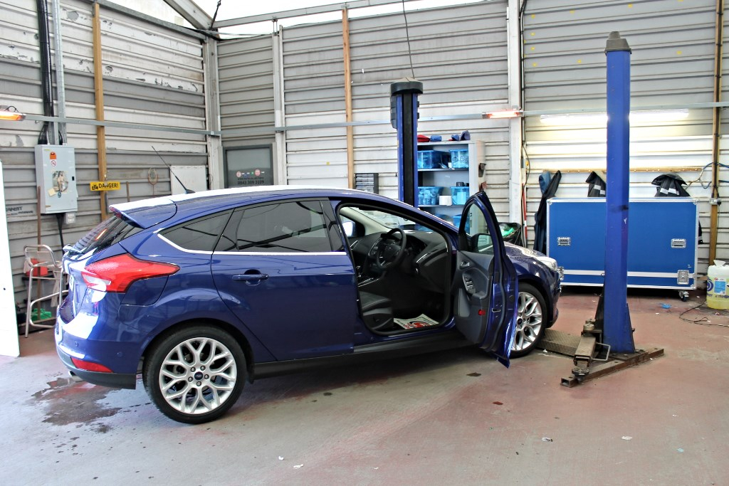 Vehicle in the A1 workshop during pre-delivery inspection